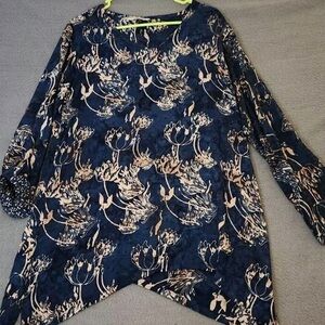 Floral Navy Blouse